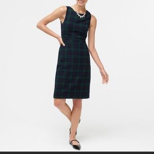 NWT Black Watch Tartan Wool Blend Sheath Dress